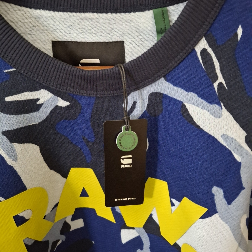 NWT G-Star RAW Camo Sweatshirt With Ribbed Neck, Cuff & Bottom_2 - Picture 4 of 10